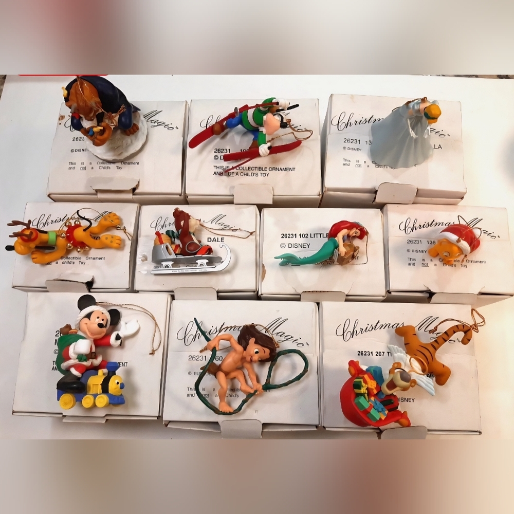 NIB Vintage Disney Christmas Magic Ornament Set Of 25